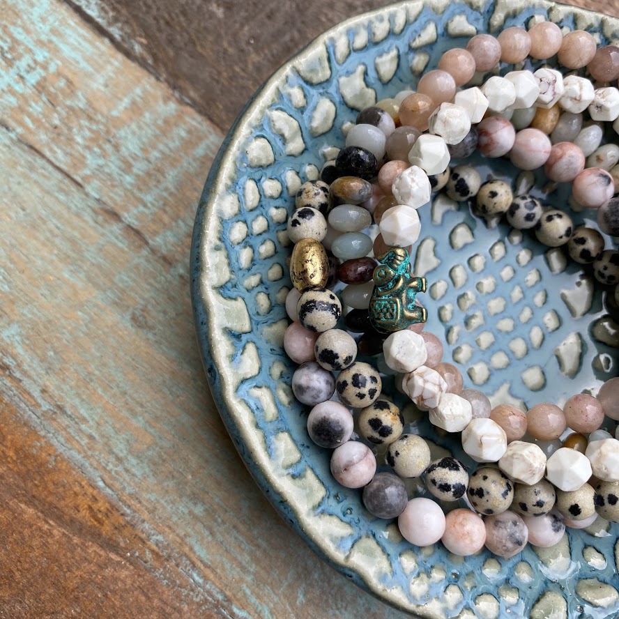 Mini Gemstone Stackers | Rainbow Amazonite Bracelet