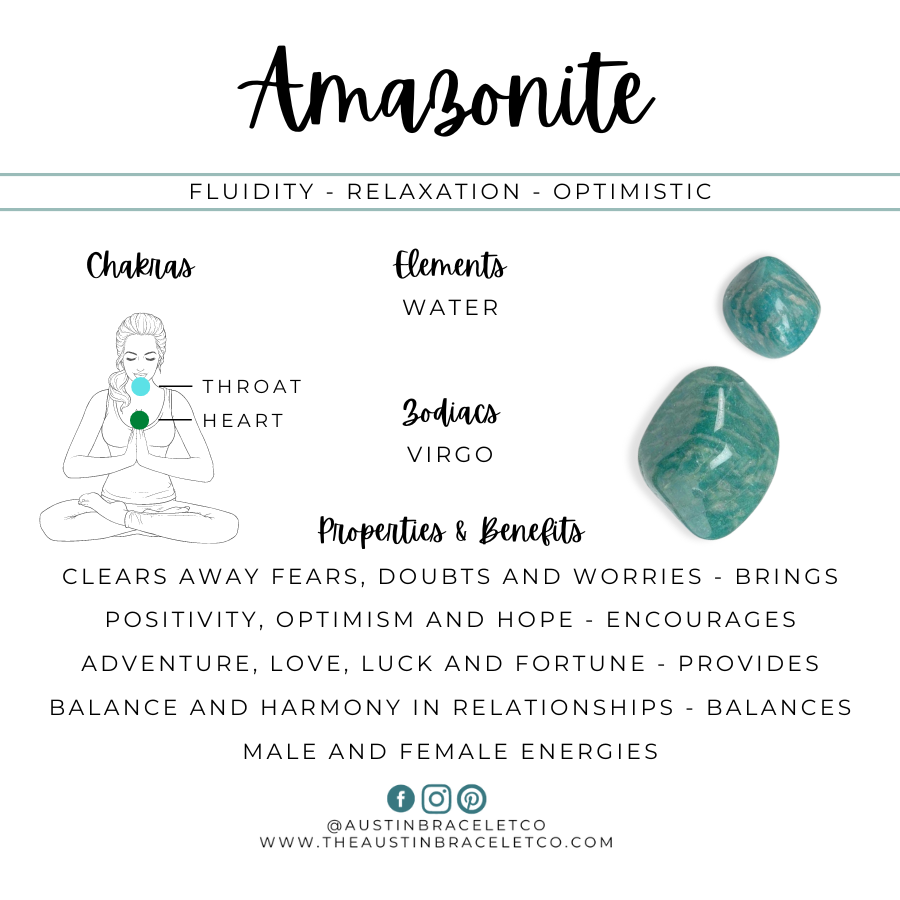 Koi | Harmony & Happiness Amazonite or Apatite Diffuser Bracelet