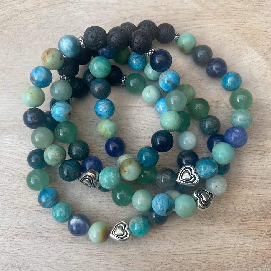 Kind Vibes Blue | Multi Gemstone Diffuser Bracelet