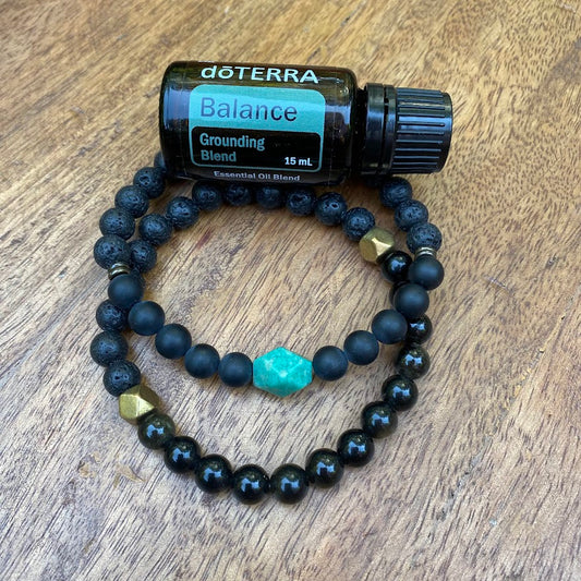 Men's Bracelet Gift Set with Balance Grounding Blend