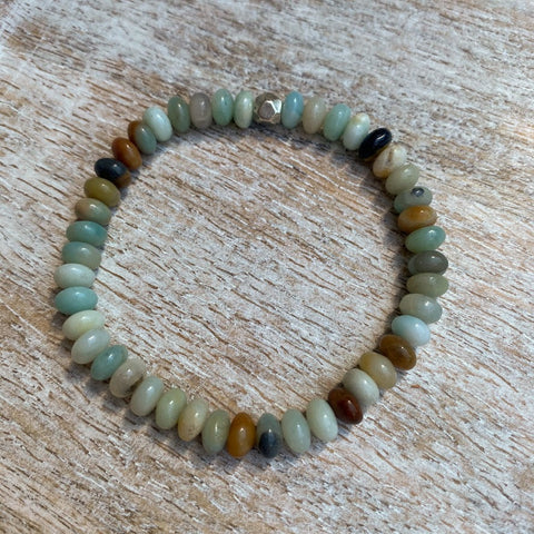 Mini Gemstone Stackers | Rainbow Amazonite Bracelet