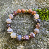 Hill Country | Botswana Agate & Bayong Wood Diffuser Bracelet